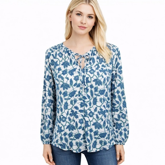 Derek Lam 10 Crosby Tops - Derek lam 10 Crosby Kasha Floral Peasant Top Boho Beachy Boxy Blouse Size 2 = S